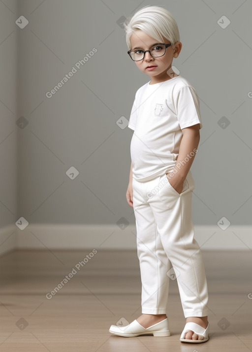 Brazilian infant boy with  white hair