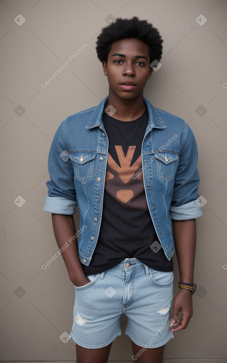 African american young adult male with  brown hair