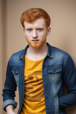 Libyan young adult male with  ginger hair