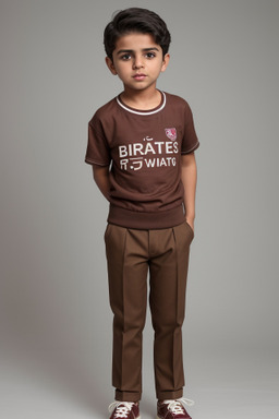 Qatari child boy with  brown hair