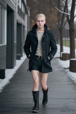 Russian young adult male with  blonde hair