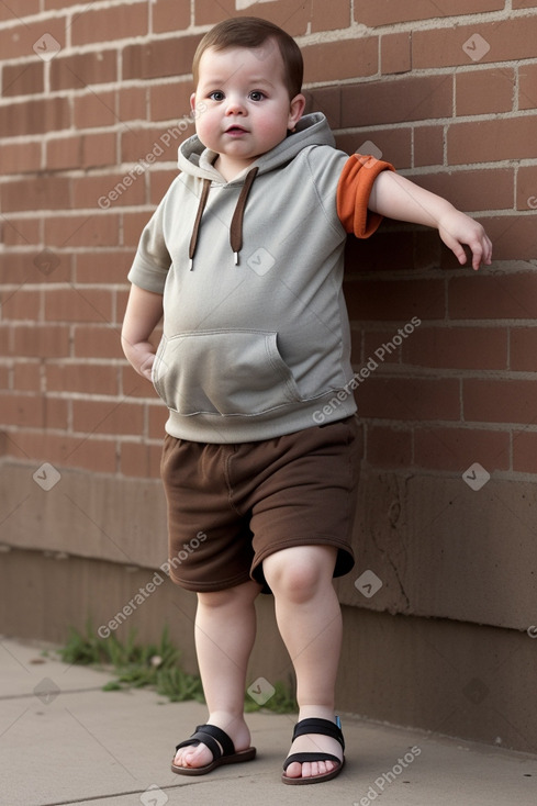 American infant boy with  brown hair