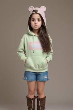 Jordanian child girl with  brown hair