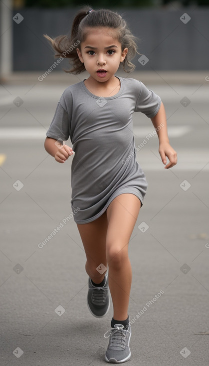 Brazilian child girl with  gray hair