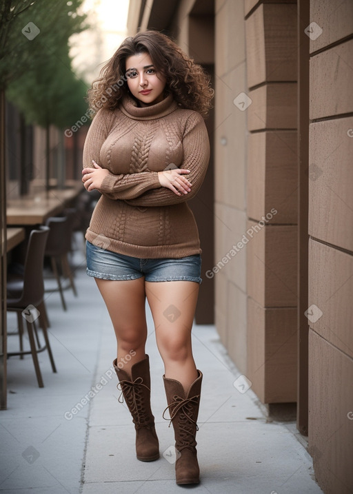 Turkish adult female with  brown hair