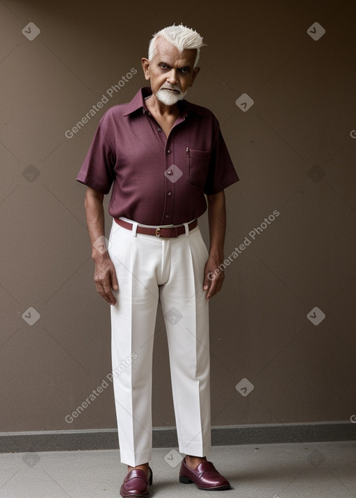 Sri lankan elderly male with  white hair