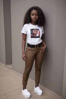 Ghanaian young adult female with  brown hair