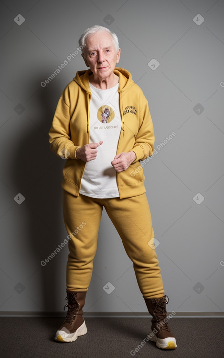 Elderly non-binary with  brown hair