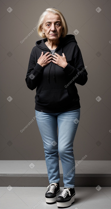 Syrian elderly female with  blonde hair