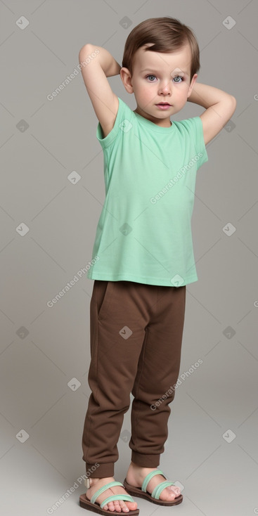 Slovenian infant boy with  brown hair