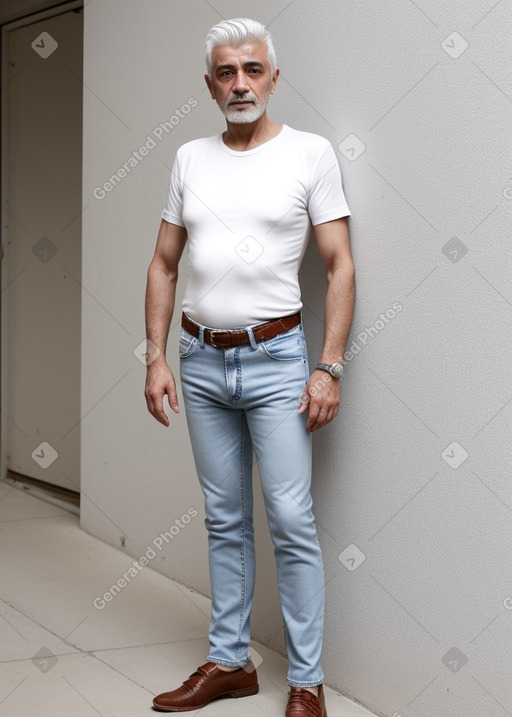 Turkish 45 years male with  white hair