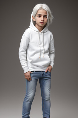 Turkish child male with  white hair