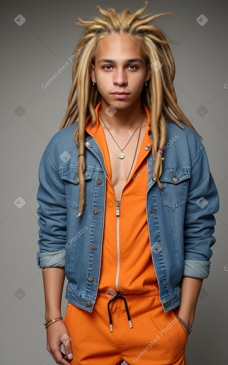 Ecuadorian young adult male with  blonde hair