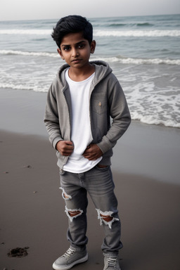 Indian child boy with  gray hair