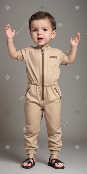 Romanian infant boy with  brown hair