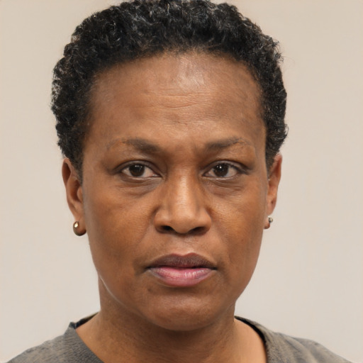 Neutral black adult male with short  brown hair and brown eyes