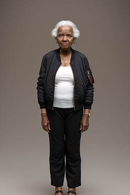 African elderly female with  black hair