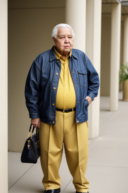 Elderly male with  black hair