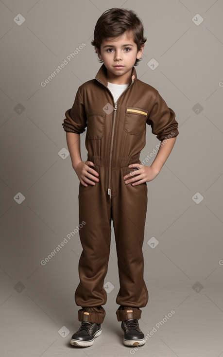 Mexican child boy with  brown hair