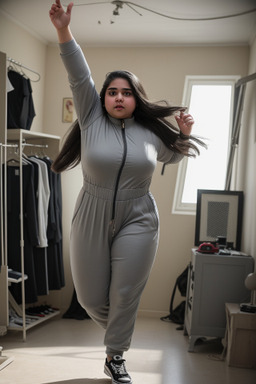 Bahraini teenager girl with  gray hair