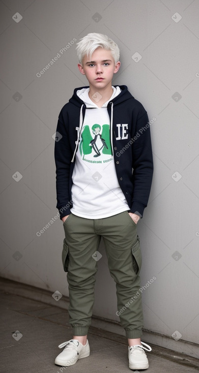 Irish teenager boy with  white hair