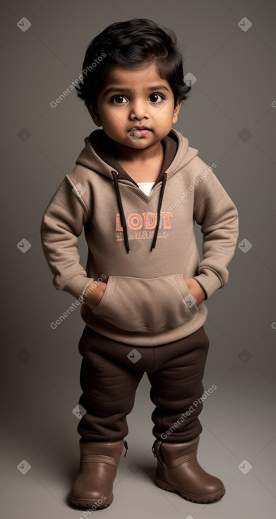 Indian infant boy with  brown hair