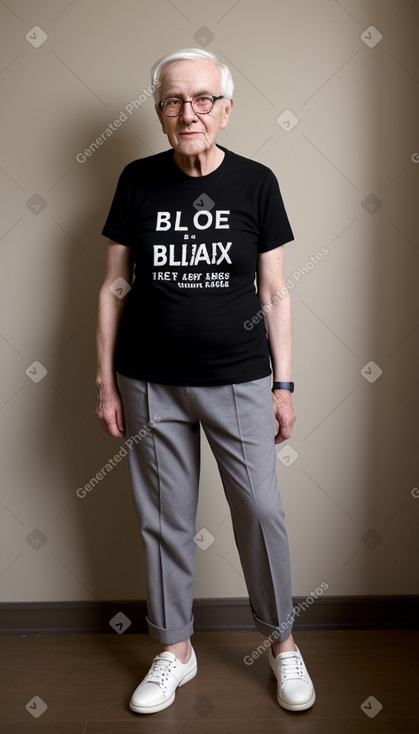 Belgian elderly non-binary with  black hair