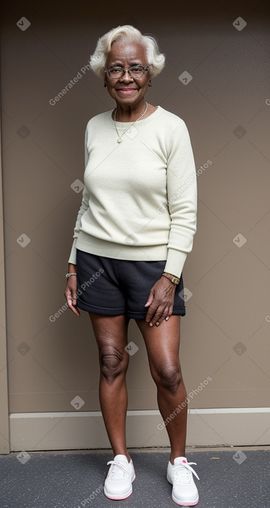 African american elderly female with  blonde hair