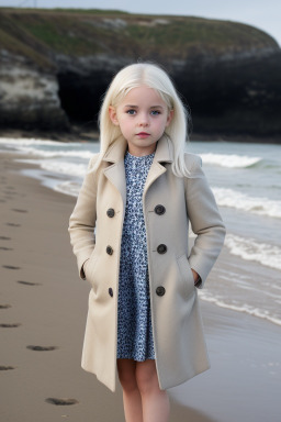 British child female with  white hair