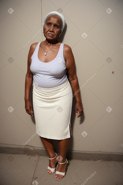 Somali elderly female with  brown hair