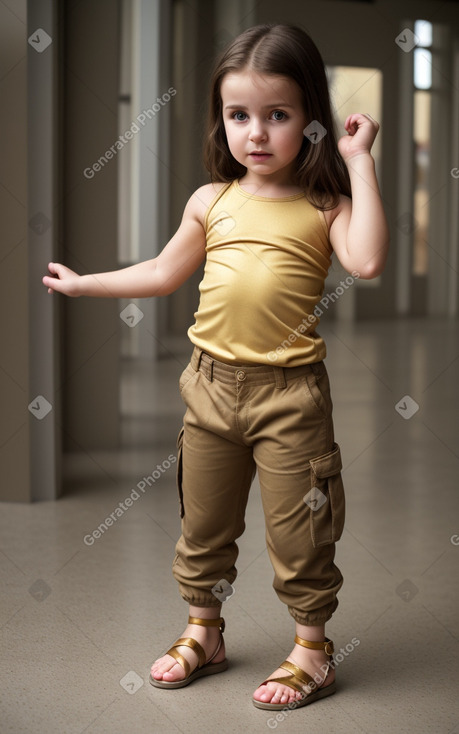 Serbian infant girl with  brown hair