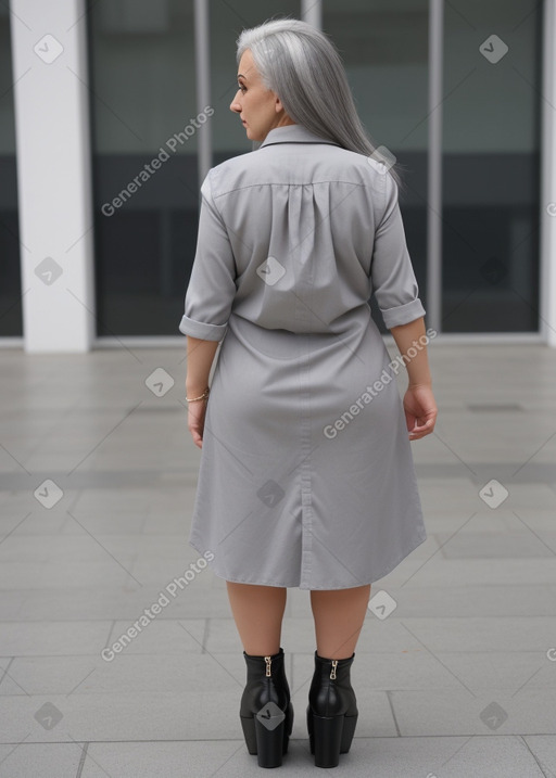 Albanian adult female with  gray hair