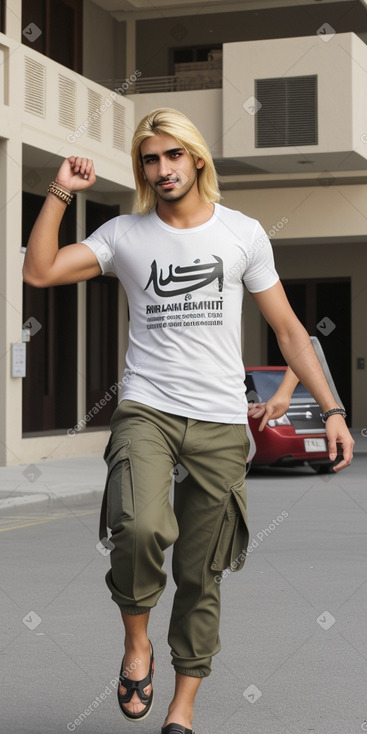 Emirati adult male with  blonde hair