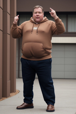 Caucasian middle-aged male with  brown hair