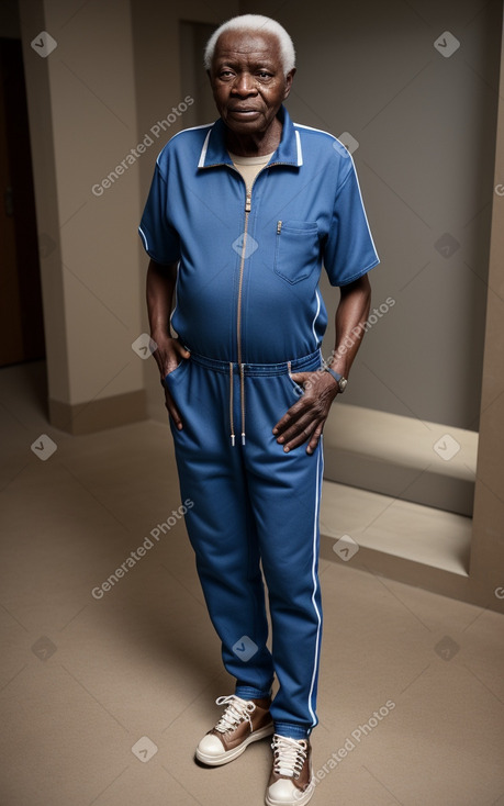 Togolese elderly male with  brown hair