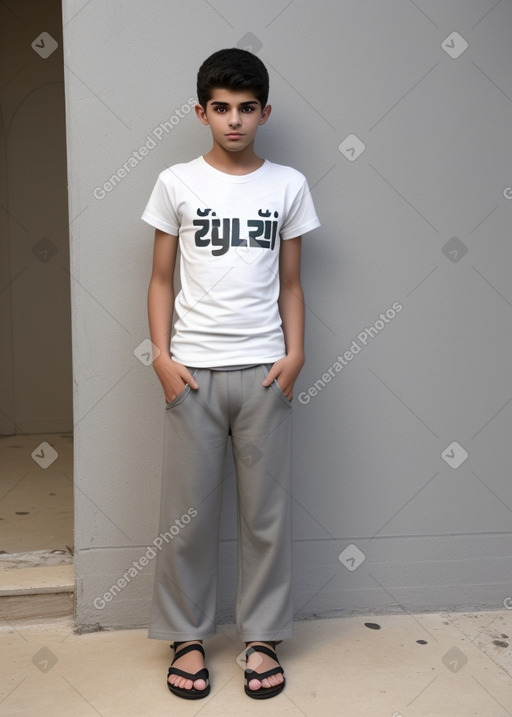 Iraqi teenager boy with  gray hair