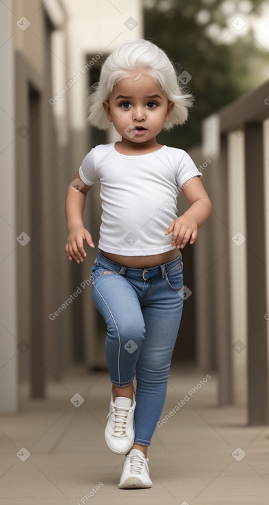 Omani infant girl with  white hair