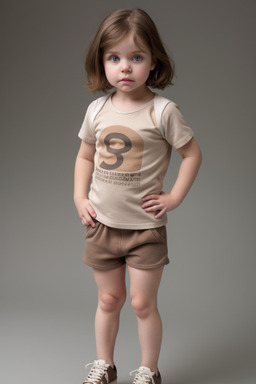 Caucasian infant girl with  brown hair