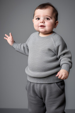 Albanian infant boy with  gray hair