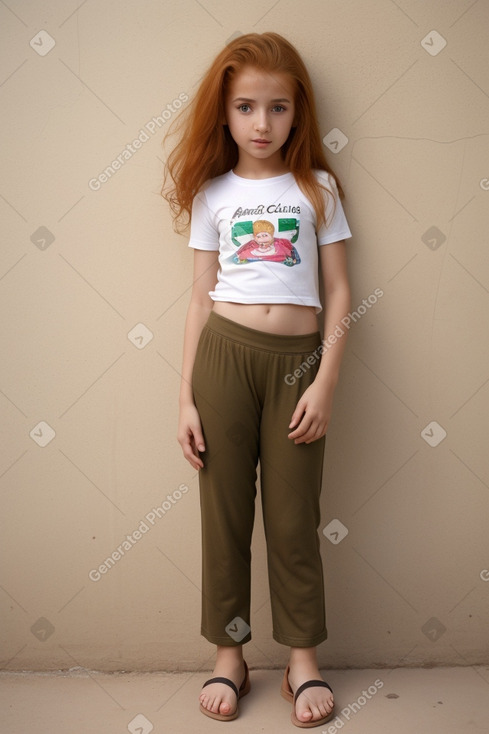 Algerian child girl with  ginger hair