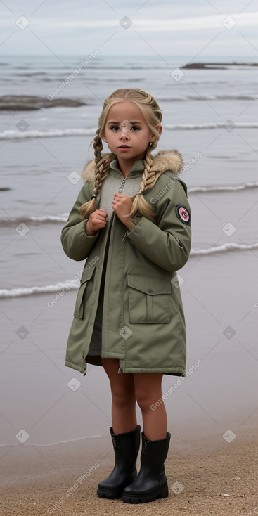 Colombian child girl with  blonde hair