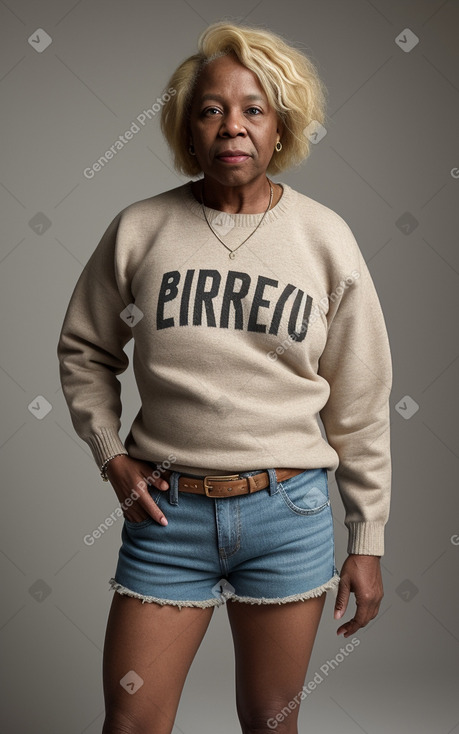 African american 45 years non-binary with  blonde hair