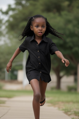 African child female with  black hair