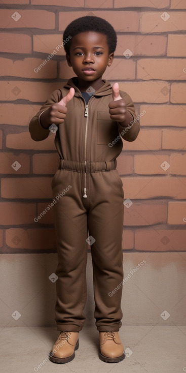 Nigerian child boy with  brown hair