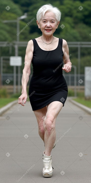 Elderly female with  white hair