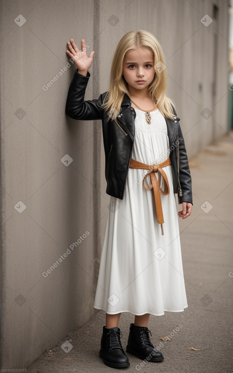 Portuguese child female with  blonde hair