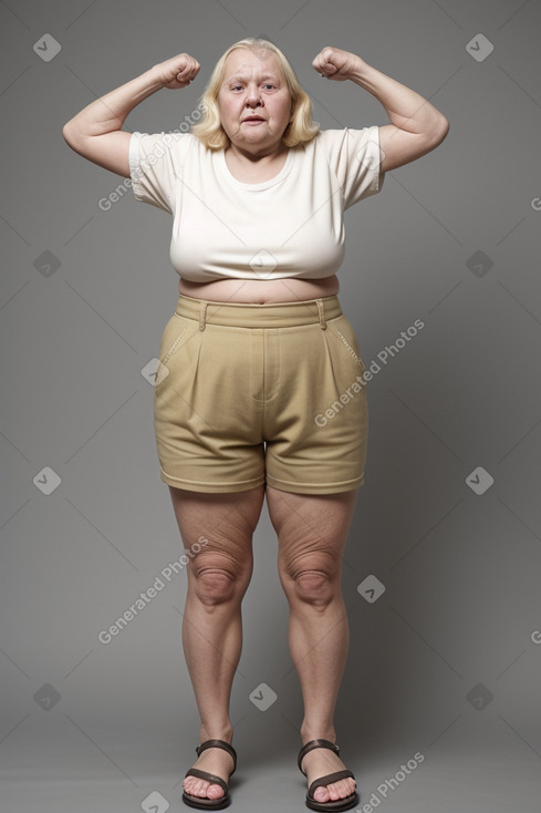 Latvian elderly female with  blonde hair