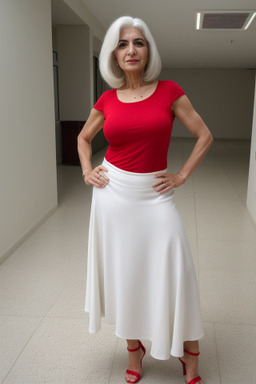 Lebanese 45 years female with  white hair