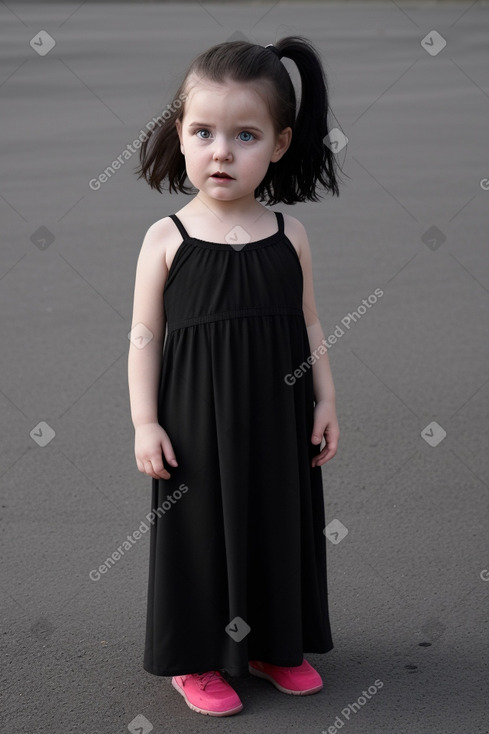 Icelandic infant girl with  black hair