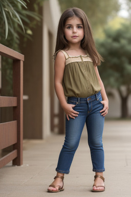 Child female with  brown hair